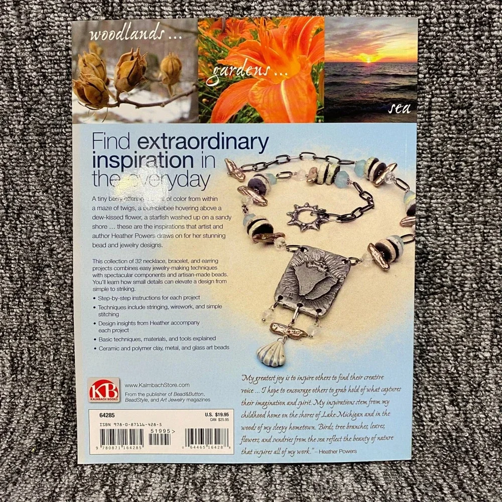 Kalmbach Books Jewelry Designs from Nature Adult OS Yellow Floral Crafting Guide